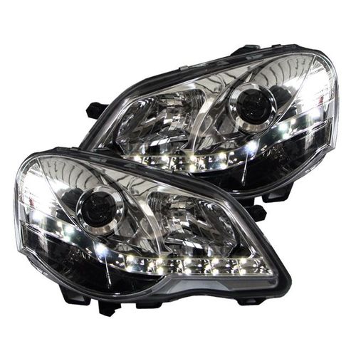 Phares Devil Eyes Vw Volkswagen Polo 9n3 Chrom