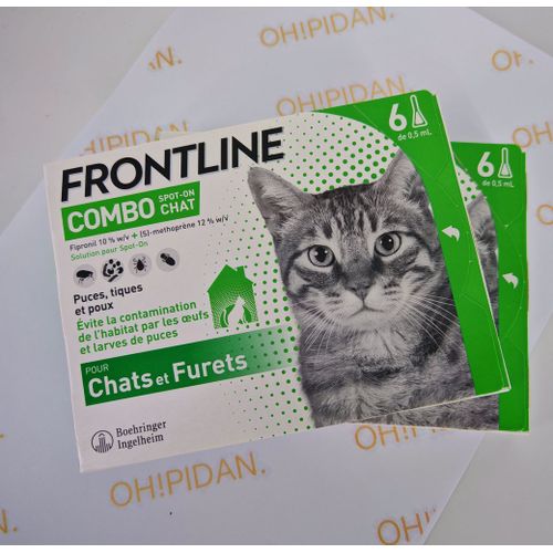 Frontline Combo Chat - Anti-Puces Et Anti-Tiques Pour Chat - 2*6 Pipettes
