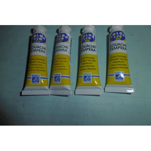 Tube De 10ml Gouache Jaune Primaire Color Et Co Lefranc Bourgeois Lot De 4