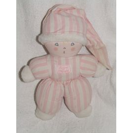 Poupee Lutin Tartine Et Chocolat Rose Raye