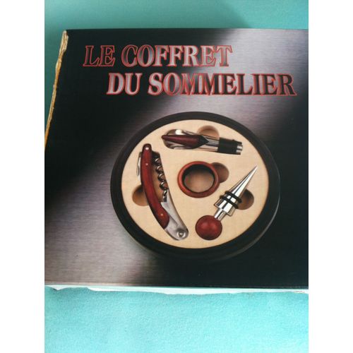 Set De Sommelier De Luxe Dans Coffret En Bois Rond (15.5 * 4.2 Cm Environ) - Composé De 4 Éléments
