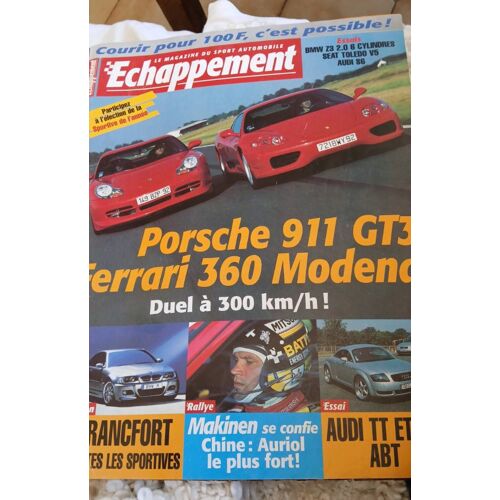 Échappement N°386 10/1999 911 Gt3 Ferrari 360 Modena Makinen Francfort