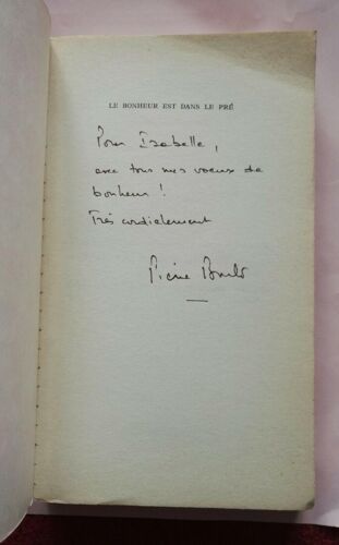 Pierre Bonte Le Bonheur Est Dans Le Pré Avec Un Envoi Autographe Signé 1977 Stock
