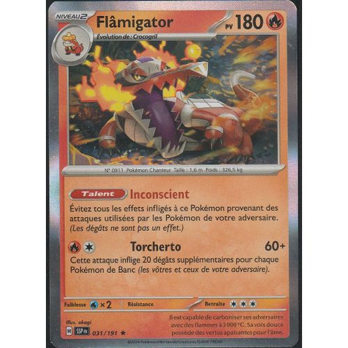 Carte Pokémon - Flamigator - 031/191 - Holo-Rare - Ev8 Etincelles Déferlantes