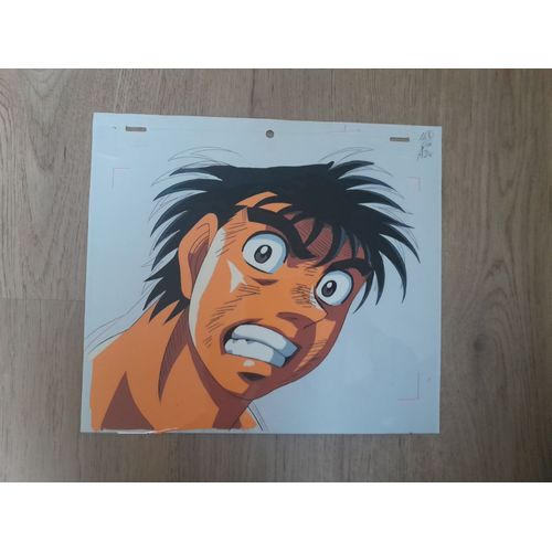 Rare Et Uniquepeinture Cellluloid Import Du Japon Et Ippo Manga Boxe