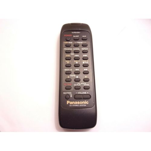 Telecommande PANASONIC EUR643801 pour Chaines HIFI SA-CH32/34/60/74/75  SA-DH44 et d'autres