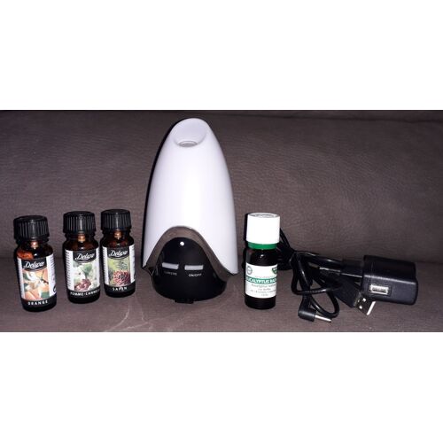 Diffuseur D'huiles Essentielles Ultrasonique Nano Phytosun Avec Lumière À Leds D'ambiance Plusieurs Couleurs + 4 Flacons D'huiles