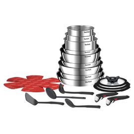 Tefal L897sm04 Ingenio Emotion On, Batterie De Cuisine 22 Pièces, Inox, Inductio