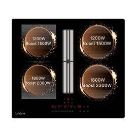 Table induction aspirante Linarie Tulle LIN60DAI1F2Z 4 foyers dont 1 flex zone - encastrable 60 cm