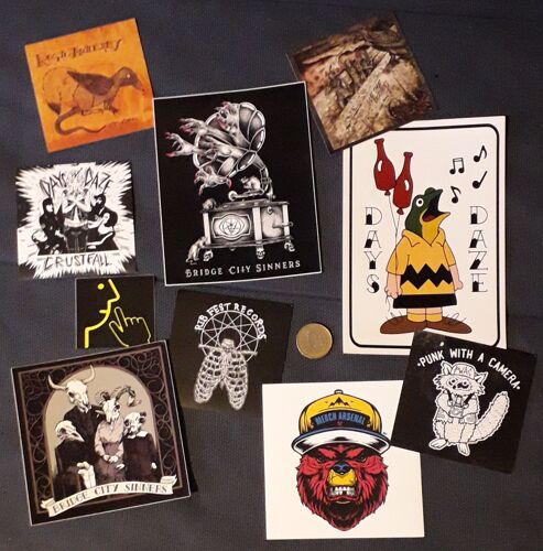 10 Stickers Folk Punk Rock...(Bridge City Sinners, Days N' Daze...)