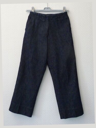 Pantacourt/ Pantalon En 100% Coton Jean Bleu Marine- Taille 36- Soft Grey