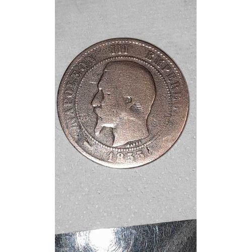 Pièce 10 Centimes Napoleon Iii Tête Nue 1855