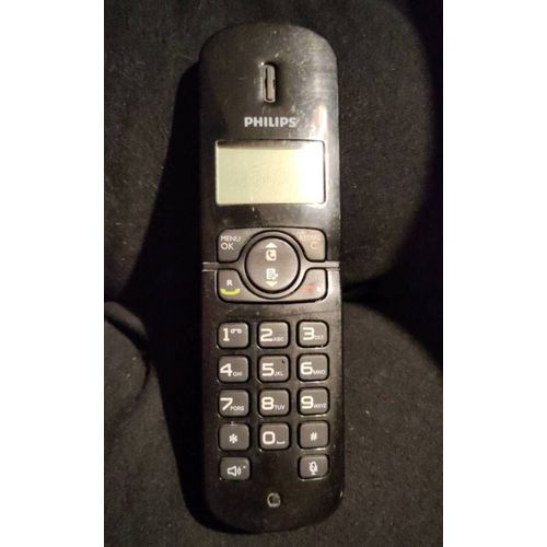 Combiné téléphonique seul Philips CD1864B 186 Quattro black noir