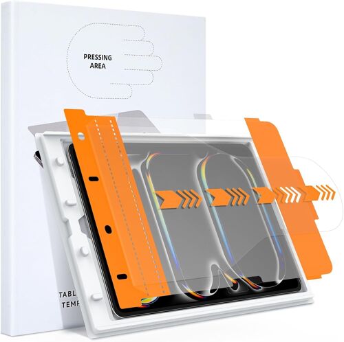 KAL-2 Pack Protecteur D'Écran Pour Ipad Pro 13 Pouces 7Ème Génération M4 2024, Film En Verre Trempé Avec Plateau D'Application Facile, Résistant Aux Rayures, Clarté Hd, Adapté À L'Étui