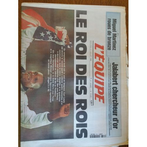 Journal "L'équipe" Numéro 15625 Du 31 Julllet 1996: "Le Roi Des Rois"