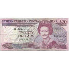 Billet 20 Dollars Eastern Caribbean Central