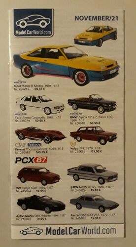 Catalogue Modèles Réduits Automobiles Model Car World, Novembre 2021-Model Car World