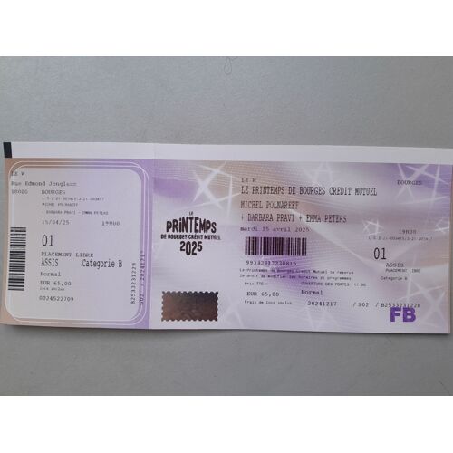 Billet De Concert