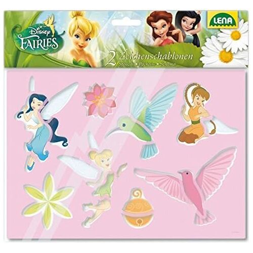 2 Modèles 29 X 21 Cm Pochoir Des Disney Film "Fées"