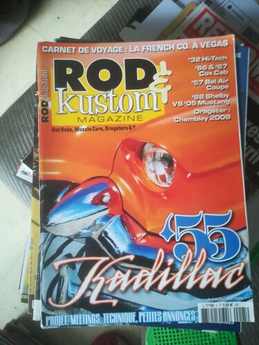 Rod Et Kustom Magazine 5 De 2008 Ford 32 Roadster,32 Sedan,Vw Cab,Shelby 68,Mustang Gt,Chevrolet Bel Air,Cadillac Coupe,Harley Sportster Rigid,Ford A Roadster