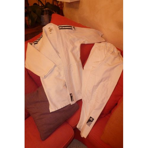 Kimono Judo Adidas Modèle "Dojo" Toile "Grain De Riz" Taille 150