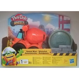 Play Doh Wheels - Bétonnière - 1 Mini Véhicule + 1 Pot Couleur Pierre