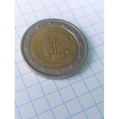 Pièce De 2 Euros Reine Elisabeth