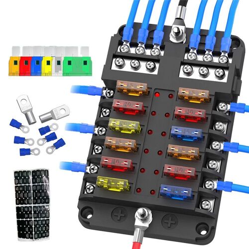 6 Way 30a Car Fuse Box Circuits De Câblage De Véhicules À 6 Voies Équipés De Boîtes À Fusibles De Sécurité Électrique
