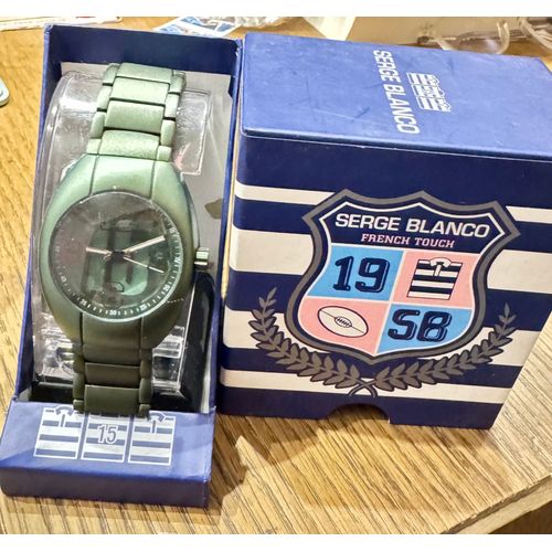 Montre Serge Blanco Verte Avec Boite D'origine