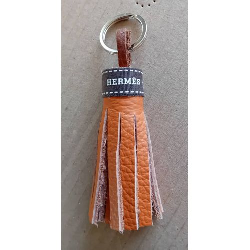 Hermès Paris, porte-clés cuir, bijou de sac