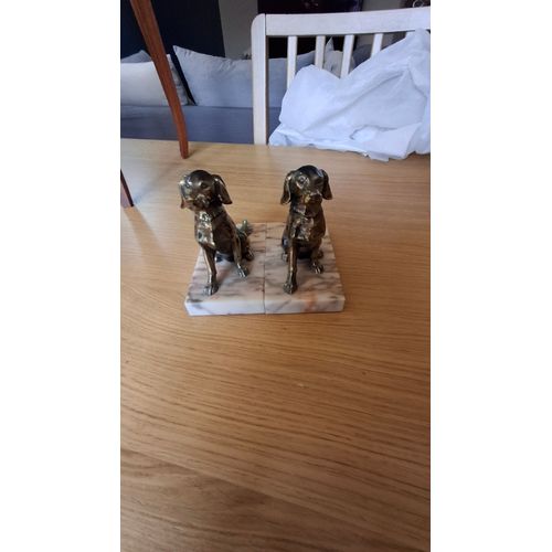 Serre livres chien vintage