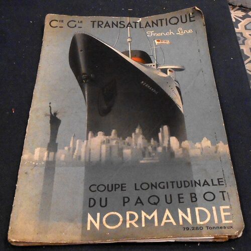 Coupe Longitudinale Du Paquebot Normandie