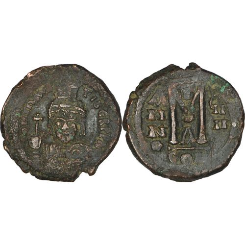 Byzance - Follis - Maurice Tibere - 590 Ad - Grand M - Constantinople - Bc.494 - 24-338