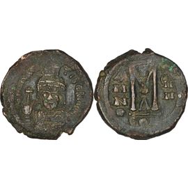 Byzance - Follis - Maurice Tibere - 590 Ad - Grand M - Constantinople - Bc.494 - 24-338
