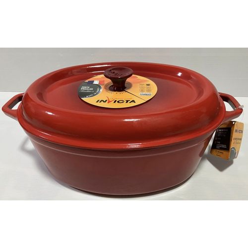 Cocotte Invicta Ovale 35 Cm En Fonte Emaillée Neuve