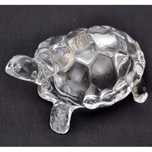 Fengshui Vastu Original Tortue en Cristal Transparent pour la Paix et la prospérité, Cristal, Claire, (3 inch)