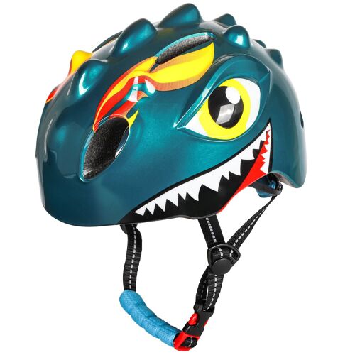Casque Velo Pour Garçons Filles - Dessin Animé Casque Trotinette Pour Scooter, Tricycle Et Skateboard - Bleu Métallique