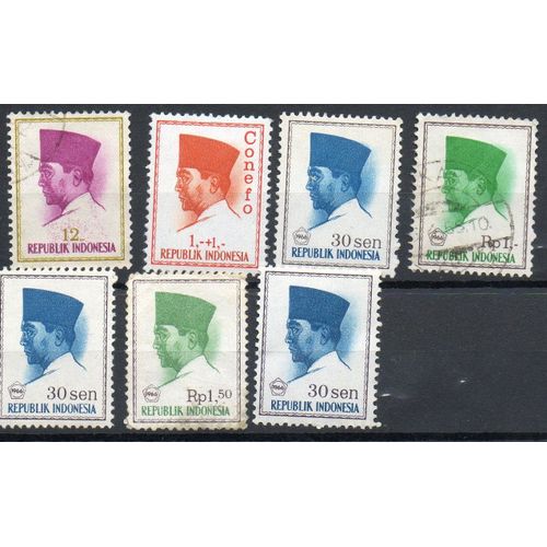 Indonésie Timbres Président De La République , Soekarno