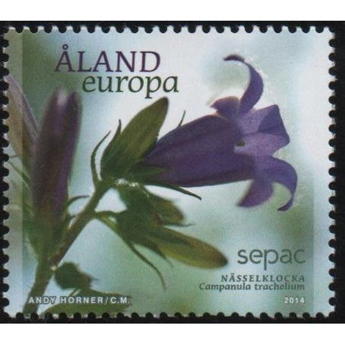 Finlande ( Aland ) Timbre Fleur 2014