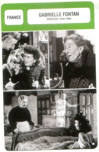Fiche Monsieur Cinéma : Comédienne : Gabrielle Fontan - Période 1946-1960