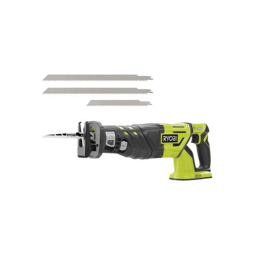 Pack RYOBI - Scie sabre Brushless R18RS7-0 - 18V One+ - sans batterie ni chargeur - Lot de 3 lames RAK03SSRB acier et inox 300/152 mm