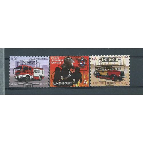 Timbres Du Luxembourg-Obl+20019-Yt N_1762-1763-1764-Service Incendie