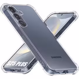 Coque Silicone pour Samsung Galaxy S25 Plus (Galaxy S25+) Coins Renforcés Transparent Antichoc - E.F.Connection
