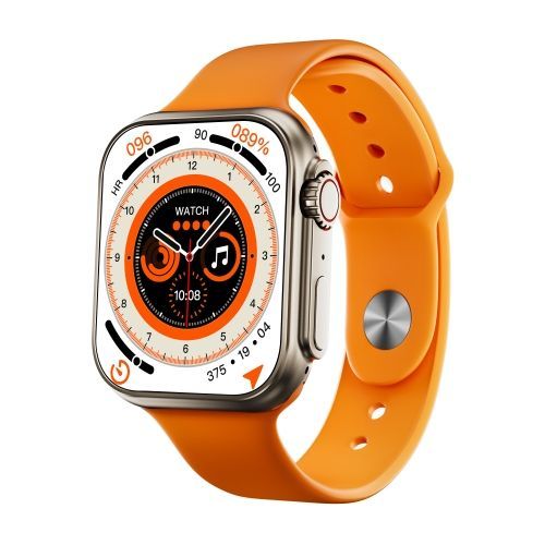 Montre Intelligente À Écran Tactile Complet Ips Ws8 Pro De 2,0 Pouces, Prise En Charge Étanche Ip67, Surveillance De La Fréquence Cardiaque Et De L'oxygène Dans Le Sang / Modes Sportifs - Or + Orange