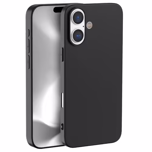 Coque Noir pour iPhone 16 - Silicone Gel TPU Protection Souple Ultra Mince Phonillico®