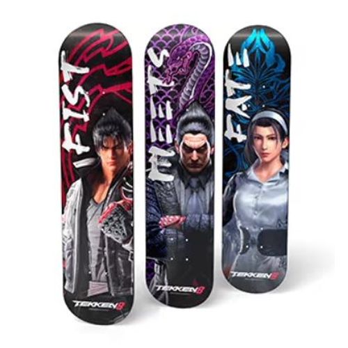 Tekken 8 - Ensemble De 3 Planches De Skateboard Décoratives Murales - Fist Meets Fate