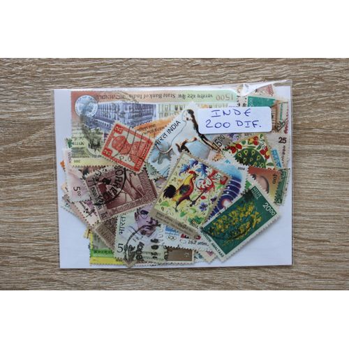 Inde 200 Timbres Différents