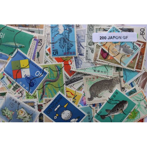 Japon 200 Timbres Différents Grands Formats