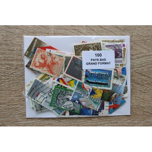 Pays-Bas 100 Timbres Différents Grands Formats