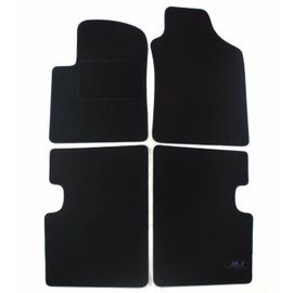 Tapis De Sol Noir Velours - J&j Automotive - Fiat 500 - Sur Mesure - Antidérapant - Imperméable